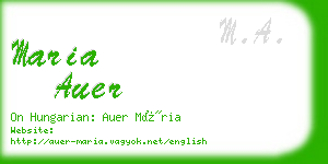 maria auer business card